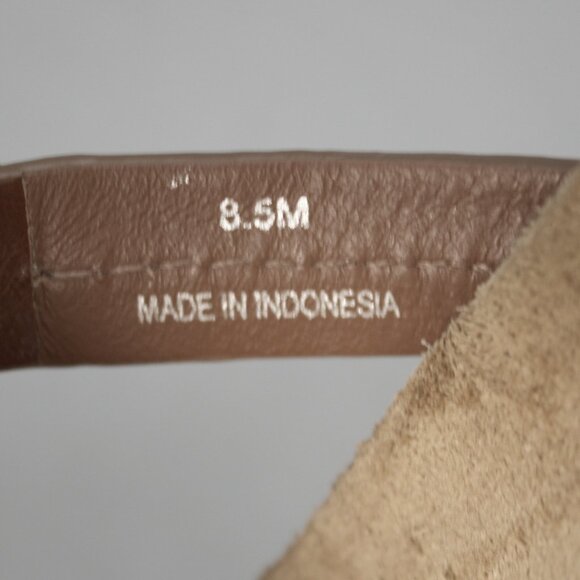 Tory Burch Ladies 8.5 Miller Cloud Cuoio Brown Calf Leather Cork Thongs Sandals - Picture 11 of 12